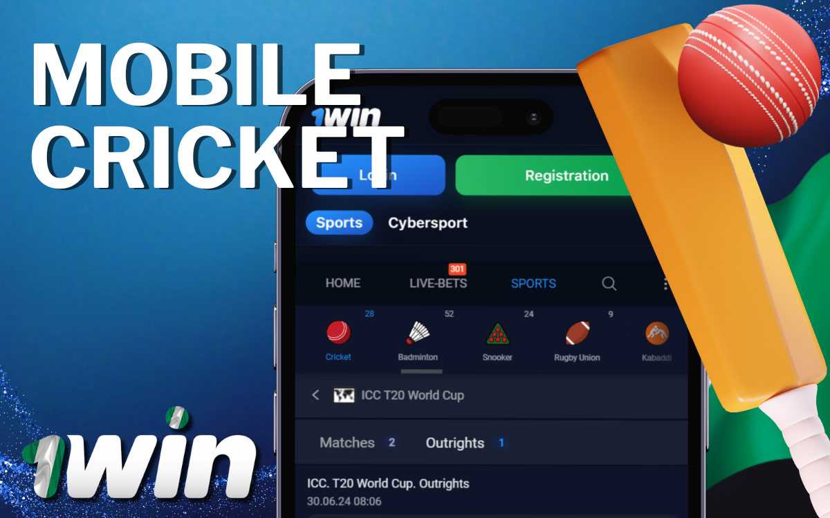 Mobile Betting 1win cricket